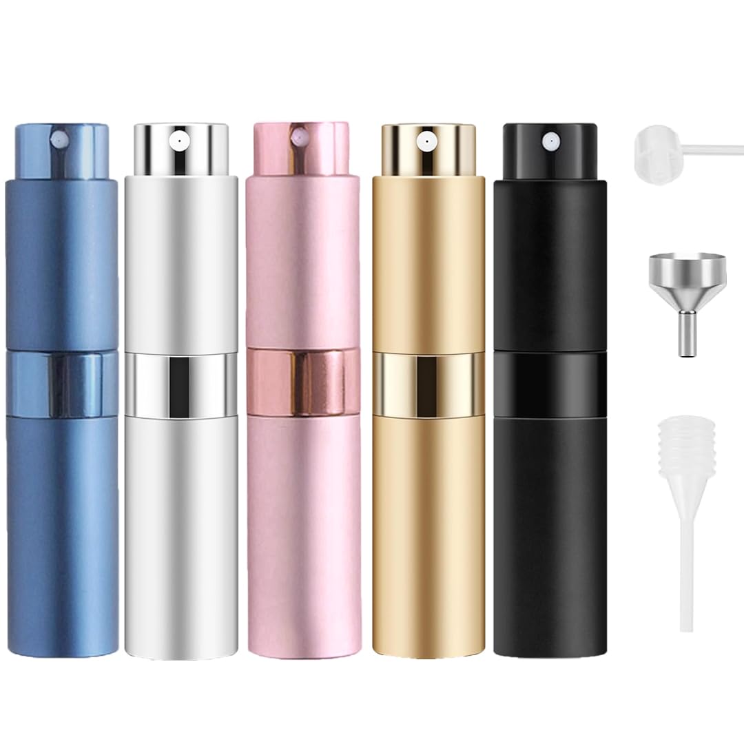 8ml Perfume Atomizer, 5 pcs Perfume Travel Refillable Bottle, Empty Cologne Travel Bottle, Atomizer Sprayer