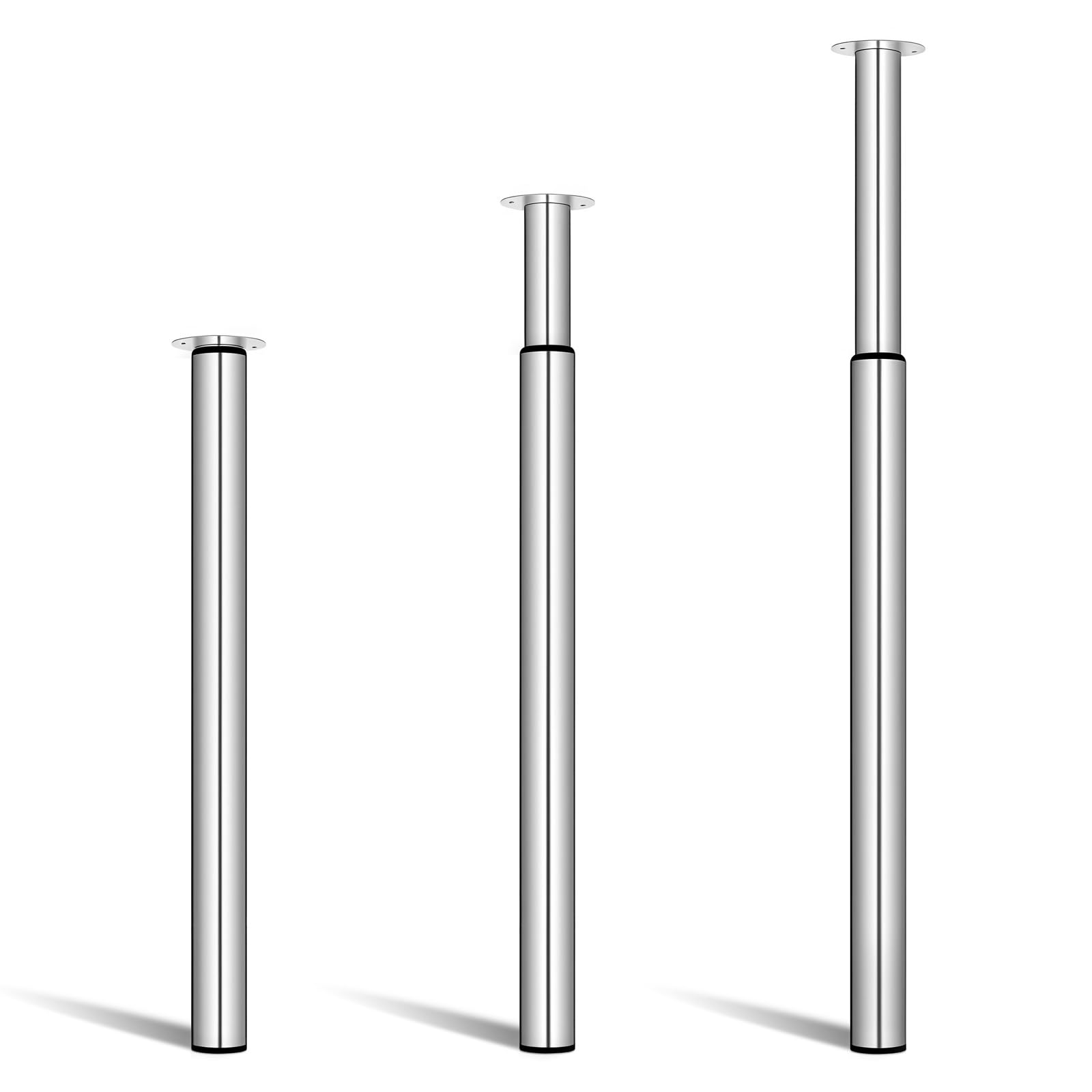 4 Stück Weiß Verstellbares Tischbein 710-1100mm, Arbeitsplattenstütze | Robuster Metall-Stahlrahmen für Frühstücksbar, Küche, Schreibtisch & Büro
