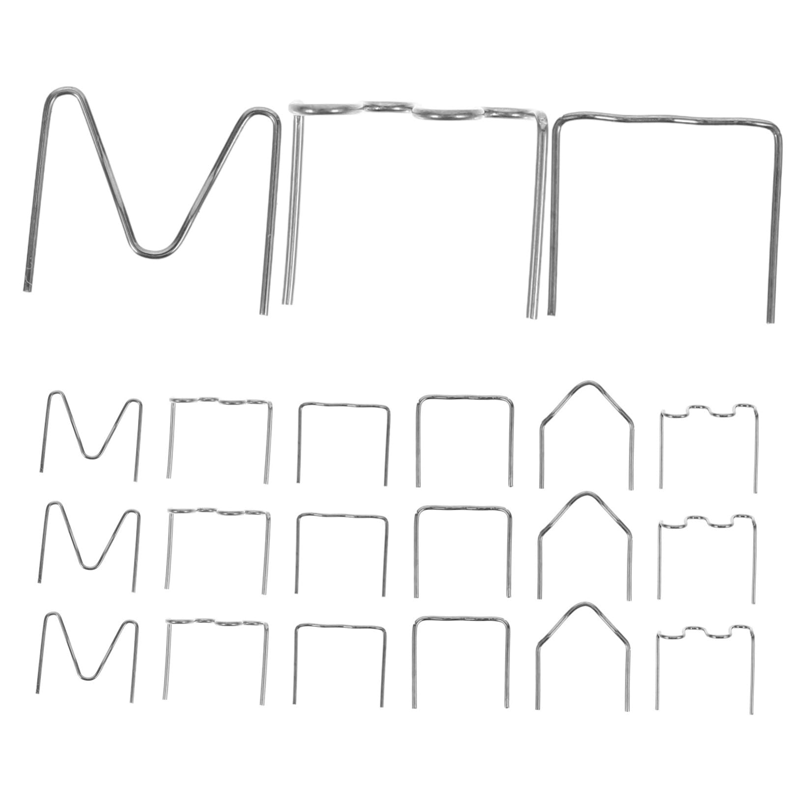 GRIRIW 600pcs Car Bumper Repair The Car Welding Wire Wave Welding Staple Welding Staples Bumper Repair Welder Staples Hot Staples Car Wave Staples Auto Staples Silver Stainless Steel