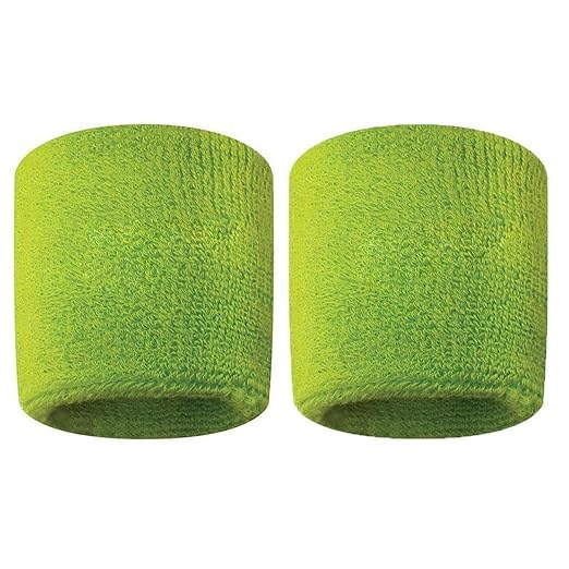 Image of AASHIE N HOME'S One Pair of Green Color Sweatband /Wrist Band /Wrist Support for Gym and Sports Activities.