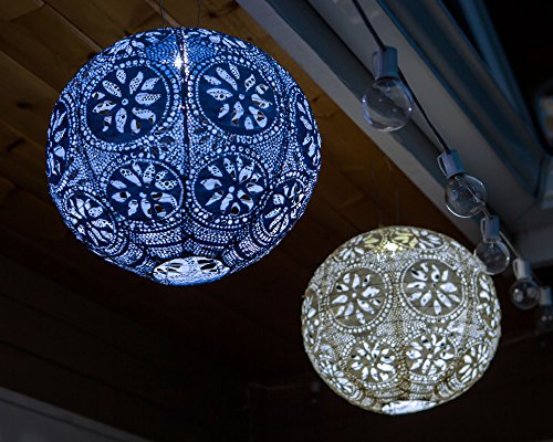 image for Allsop  31836 Boho Globe Handmade LED Outdoor Solar Lantern, 12X12