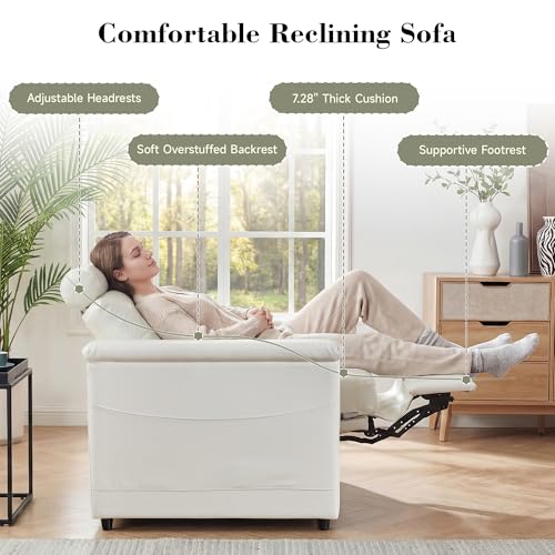 Image of RARZOE Modular Sectional Couch Armrests Module, Faux Leather Armrests Modular Sofa Side Part, Modular Sectional Sofa Module for Living Room Home Theater, Beige