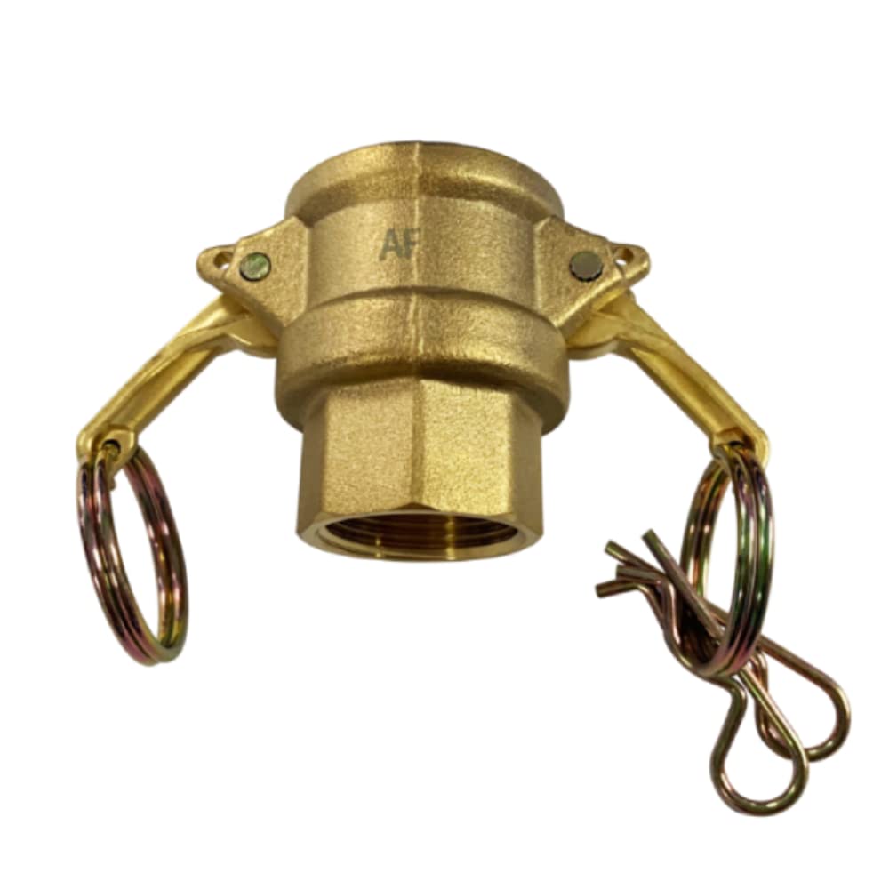 AF Hydro Brass Cam and Groove Hose Fitting, Type D Female Coupler x 4” BSPP Female Thread, Pressure Rating up to 100 PSI, Easy Connect and Disconnect Camlock