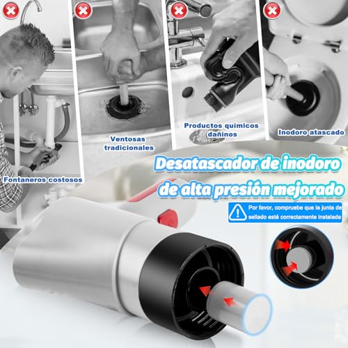 Desatascador de tuberías de alta presión para lavabo ducha y bañeras 5