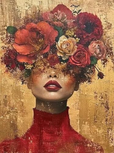 Tableau sur toile salon moderne pour créer une ambiance sereine avec art mystique floral