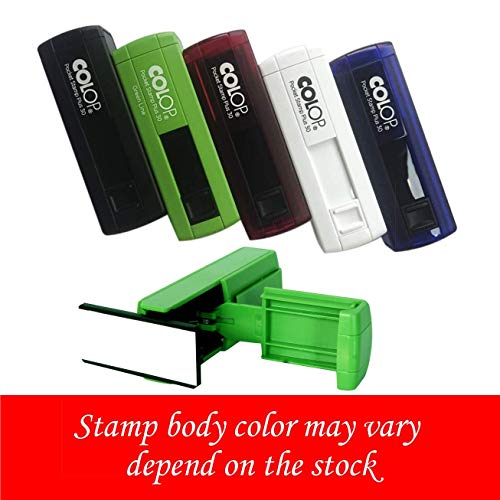 Image of COLOP Pocket+30 Black Body /Blue Pad - Rubber Stamp /Self Inking Stamp (Imprint /Matter Size: 18x47mm)