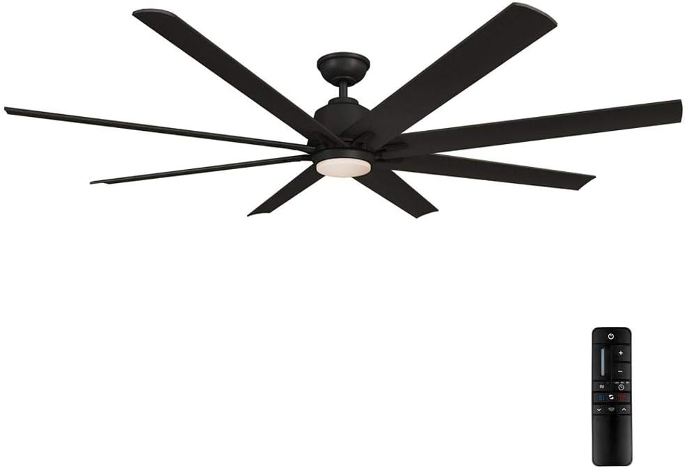 Kensgrove 72 in. LED Indoor/Outdoor Matte Black Ceiling Fan