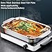 Stainless Steel Rectangular Lasagna Pan Deep Roasting Pan 33/37/41/45/51cm Fish Baking Tray Cake Pan Food Dish Steam Plate Servicing Platter Dishwasher Safe for Cooking Turkey Beef (33cm,Silver)