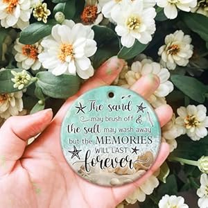 Beach Themed Gift - Beach Gifts for Women - Beachy Ornaments - Decoration Gifts for Women, Men, Family, Friends - Beachy Christmas Party Decorations - Ceramic Christmas Ornament 2025 Beach Themed Gift Beach Gifts for Women Beachy Ornaments Decoration Gifts for Women Men Family Friends Beachy Christmas Party Decorations Ceramic Christmas Ornament 2025