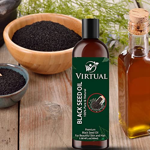 Image of VIRTUAL Pure Essential Oil For Stronger Hair, Body Skin Care, Moisturizing Dry Skin, Eyelash & Nails Cold Pressed Oil With No Mineral & Silicones