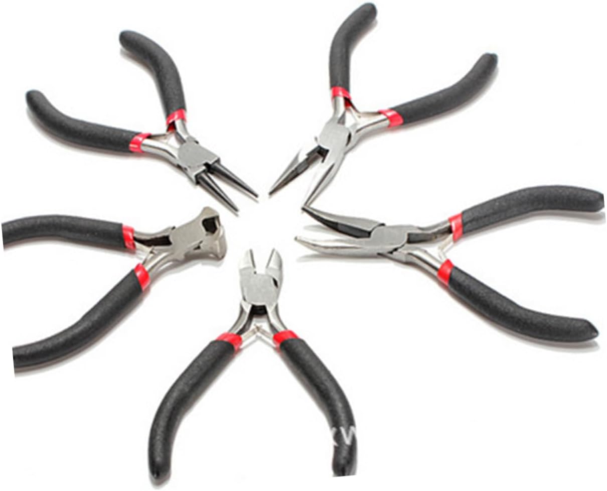 5Pcs Mini Metal Plier Set Black Jewelry for Jewelry Crafters