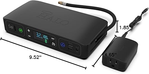 Miniatura 9 de HALO Bolt Air +, arrancador portátil para vehículo con compresor de aire, banco de energía con pantalla digital que carga múltiples dispositivos,