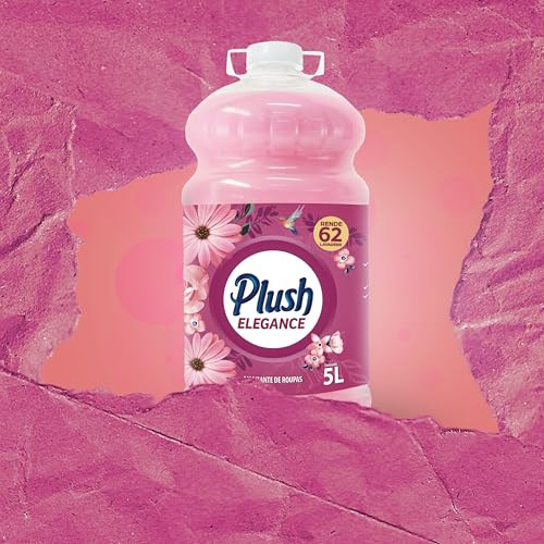 Amaciante de Roupas e Tecidos, Elegance, Plush, 5 Litros, Rosa