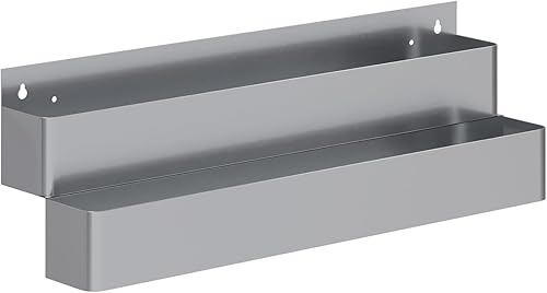 Miniatura 7 de AmGood Estante de carril de velocidad de acero inoxidable para barras comerciales, NSF (36" estante de doble nivel)