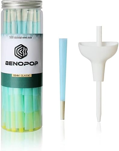 Conos preenrollados | Conos clásicos de tamaño King | Paquete de 100 (4.2 pulgadas/4.252 in) | Conos preenrollados | Pre Rollos | Conos de papel de