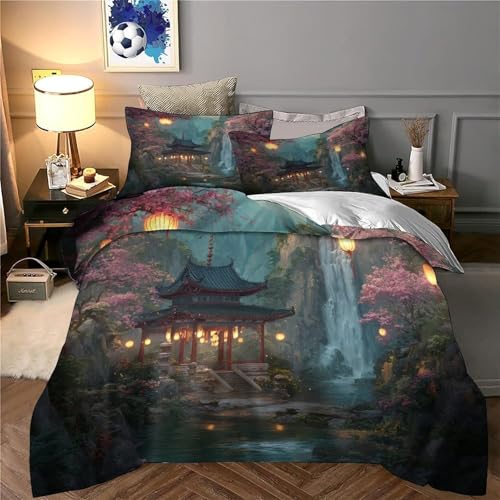 Parure de lit tie-dye abstrait housse de couette imprimé 3D microfibre ultra douce King - 6