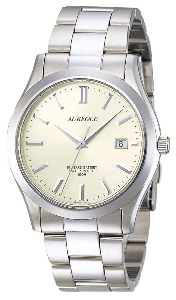 Amazon.co.jp: [オレオール]AUREOLE 腕時計 ステンレスバンド SW-409M 