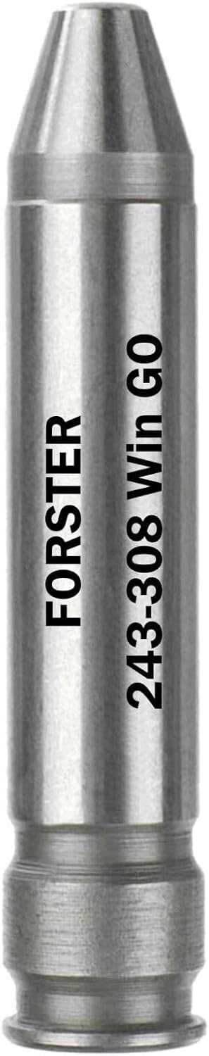 Forster Products 243 Win, 260 Rem, 7mm-08, 308 Win, 338 Fed, & 358 Win, GO Headspace Gauge, SAAMI Dimensioned, Rimless, Hardened Steel, Precision Ground