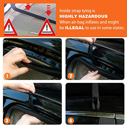 Auxko Car Roof Bag 19 Cubic Feet Truck Pickup Rooftop Cargo Carrier 100% Waterproof Fits All Vehicle with/Without Rack - Thumbnail 2