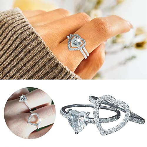 lightning+deals Of Today Anillos De Plata 925 Para Mujer Haul Store Clearance Deals Under 5 Dollar Items Cubic Zirconia Promise Rings Stackable Wedding Rings Jewelry For Brides Gift3
