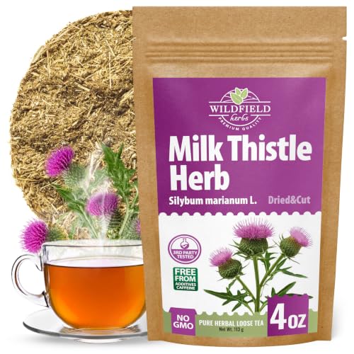Image of 4 oz. Milk Thistle Herb Dried Milk Thistle Herbal Tea (Silybum Marianum) - 113g Herb Tea Cardo Mariano