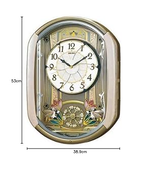 値下げ◆良品　説明書有　SEIKO  美しいからくり電波掛け時計　RE567G Amazon.co.jp: セイコー SEIKO からくり時計 電波時計 掛け時計
