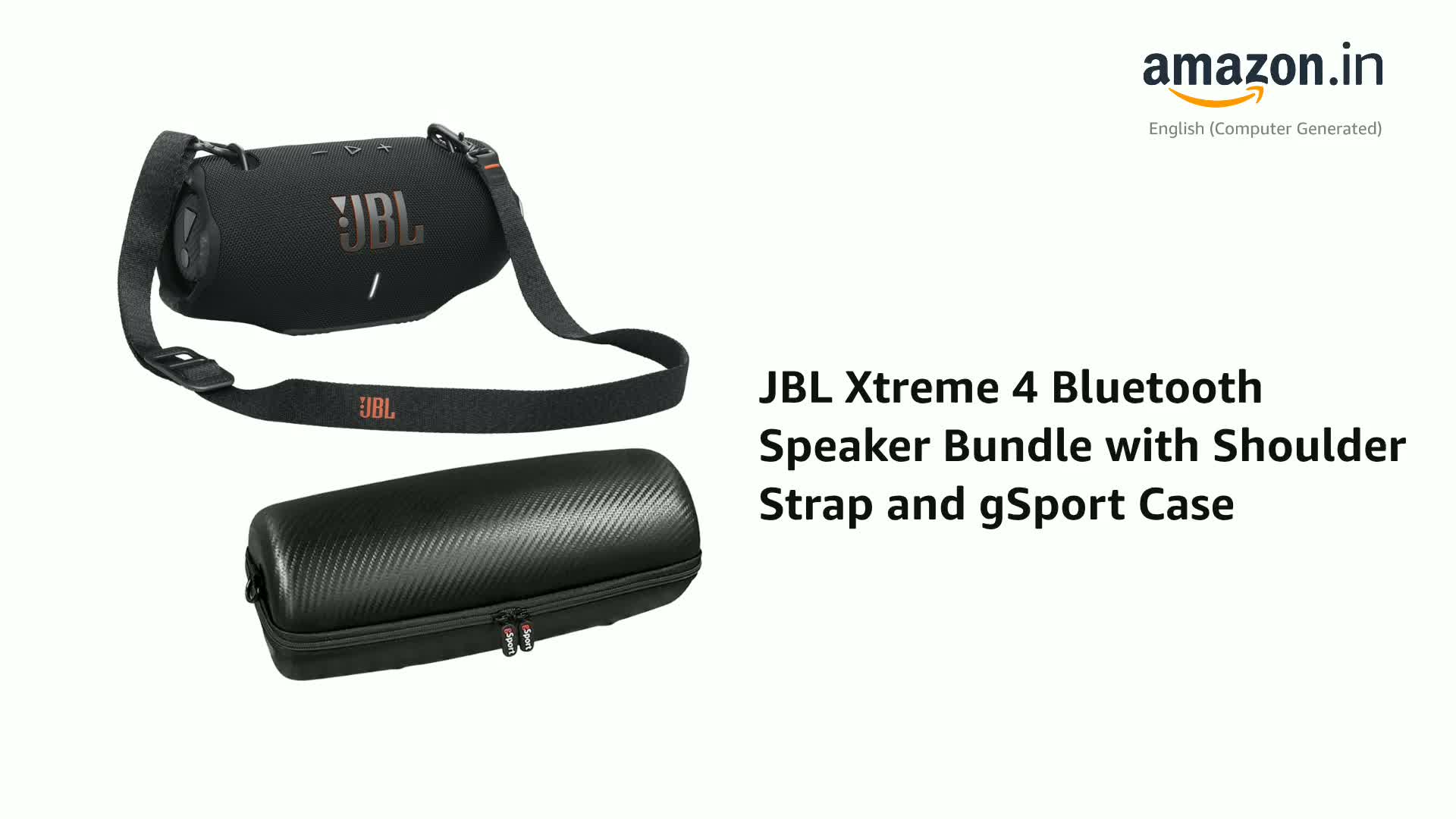 JBL Xtreme 4 Bluetooth Speaker Bundle with Shoulder Strap and