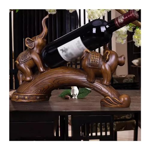 Soporte para botellas de vino estilo elefante marrón miniatura 3