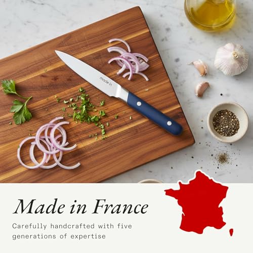 Image of Made In Cookware - 3.8 inch Paring Knife - Crafted in France - Full Tang With Harbour Blue Handle