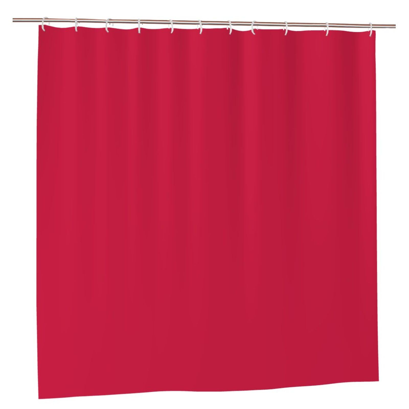 Klgrtjhk Plastic Carmine Shower Curtain 72X72in Bathroom Curtain﻿
