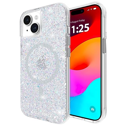 Case-Mate iPhone 15 Case - Twinkle Disco [12ft Drop Protection] [Compatible with MagSafe] Magnetic Cover with Cute Bling Sparkle for iPhone 15 6.1", Anti-Scratch, Shock Absorbent Material, Slim - image 1