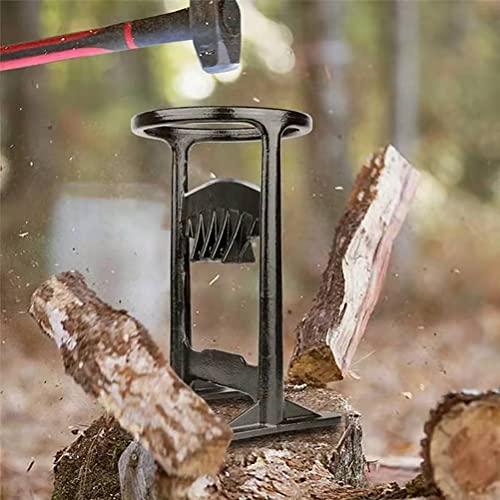 Foto von OMVOVSO Brennholzspalter Manueller aus Gusseisen,Hand Wood Splitter Quick Holz Spalten Firewood Splitter für Zuhause/Campingplatz/Kamin,Schwarz