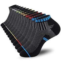 Stoeury Calcetines Tobilleros Hombre 6 Pares, Cort...: TRANSPIRABLES: Estos calcetines tobilleros están hechos de suave algodón egipcio que absorbe rápidamente la humedad y libera el sudor, mientras que la ventilación de malla en el arco permite que el calor escape, manteniendo tus pies secos todo el día...