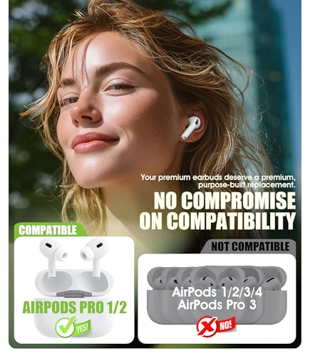 Image of 4 Pairs Replacement Ear Tips for AirPods Pro 2nd /1st (Small)
