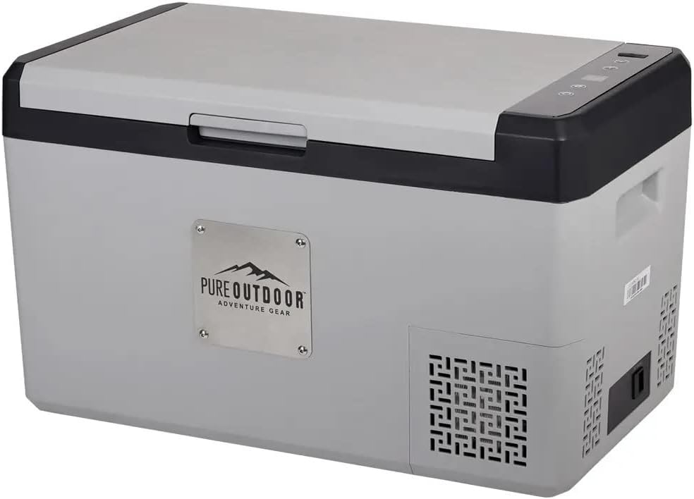 Monoprice Emperor 25 Portable Refrigerator - 25 Liter (26 Quart) With Home and Car Plug Adapters, Built‑in LCD Screen, For Outdoor Parties, Picnics, Camping, or Road Trips - Pure Outdoor Collection