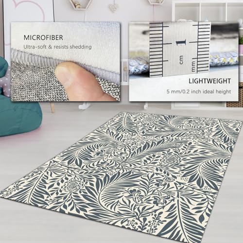 Tapis boho pour salon élégant style vintage fleuri pour chambre - 6