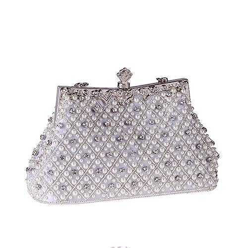 Sac de soiree embrayage sept diamants de couleur pochette rigide strass
