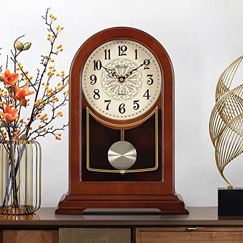 Reloj cuarzo vintage de mesa hecho en madera para decoracion sofisticada 6