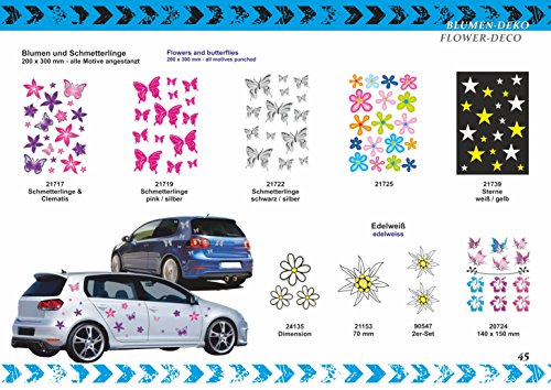 Carstyling XXL Sticker edelweiss 90 x 90 mm