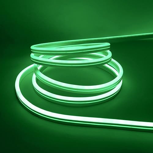 Miniatura 2 de Cuerda de luz LED verde de neón, DC 5 V 2835 120 LED, tiras LED de silicona impermeables para exteriores, tiras de luz de fondo LED de TV flexible