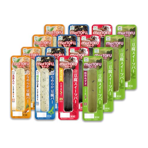 [定期便:3回][たんぱく質]なめらか豆腐バー「モットーフ」全16本(4種×各4本) | 健康 豆腐バー 植物性タンパク質[53017]