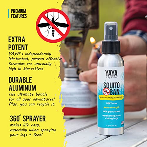Yaya Organics Mosquito Repellent | All Natural Bug Spray Made with Essential Oils Family Friendly Deetfree | 4 Ounce Spray 2pack  Cucciolini Doodles Yaya organics mosquito repellent | all natural bug spray made with essential oils family friendly deet free | 4 ounce spray 2 pack   cucciolini doodles