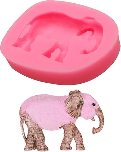 Miniatura 8 de Moldes para fondant de caballo, 4 paquetes, moldes de silicona de chocolate con elefante para decoración de pasteles de caballos, vaqueros,