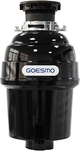 GOESMO Eliminación de basura 34 HP Triturador de basura de alimentación continua con cable de alimentación, interruptor de aire, protector contra