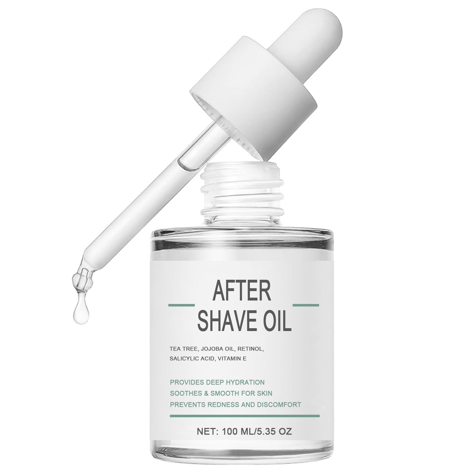 Aceite suave para después del afeitado de 3.4 fl oz para cara, cuello, piernas, axilas, zonas de bikini, evita enrojecimientos, pelos encarnados, proporciona hidratación profunda y calma