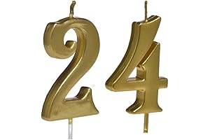 Bailym Gold 24th Birthday Candles: Celebrate Your Milestone with Shimmering Radiance