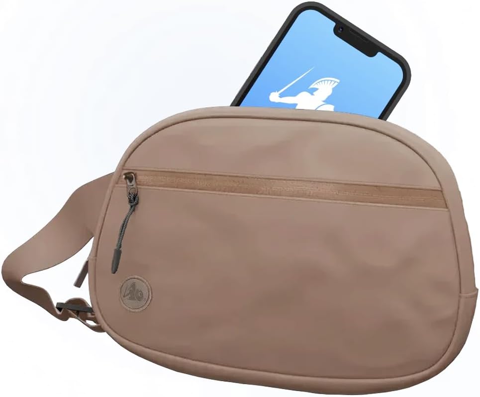 DefenderShield E M F Protection Fanny Pack – Stylish Fanny Packs for Women & Men with Ultra Armor® Shielding Technology – Reduces E M F Exposure from Wireless Devices – Adjustable Strap – Light Brown