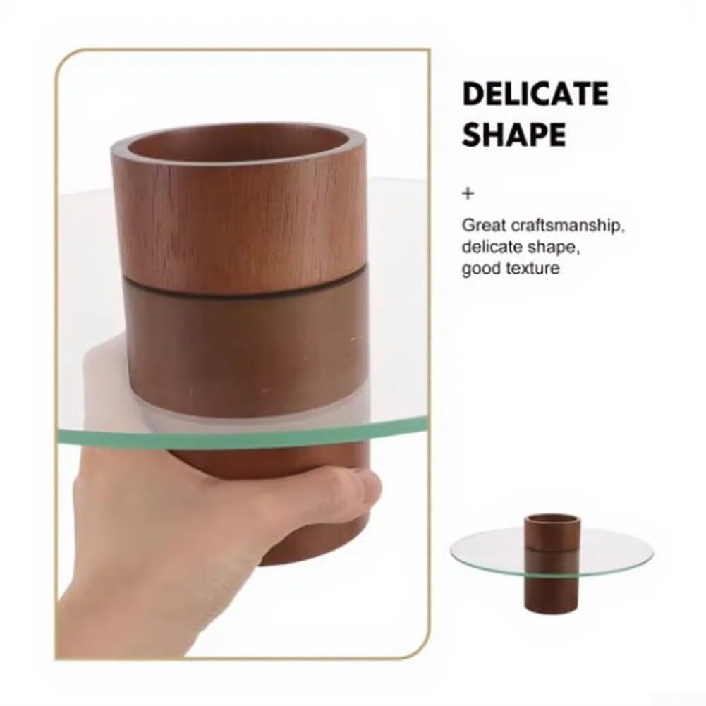 Plateau à gâteau rond en verre 28,5 cm - Design rétro