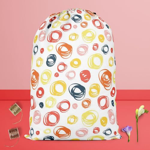 Image of ArtzFolio Abstract Doodle D2 | Reusable Sack Bag | Bag for Gym, Storage, Vegetable & Travel