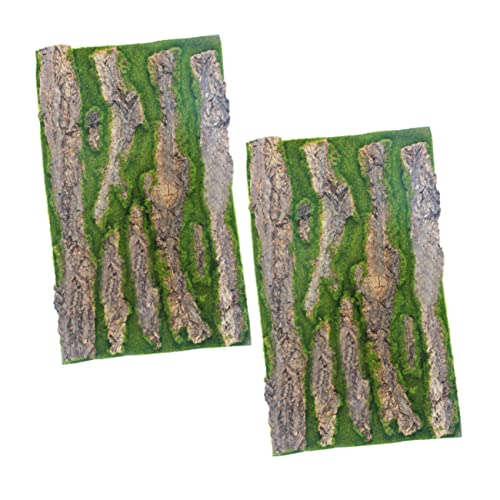 VILLFUL 2個の水族館の背景ボード樹皮板の装飾爬虫類ボックスボードをシミュレートする